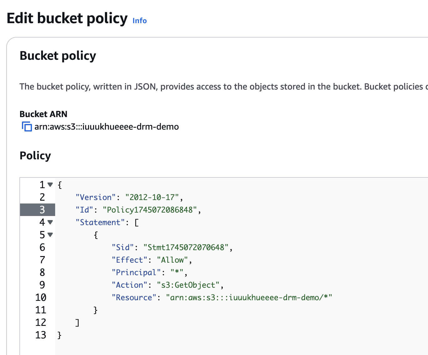 Paste S3 Policy