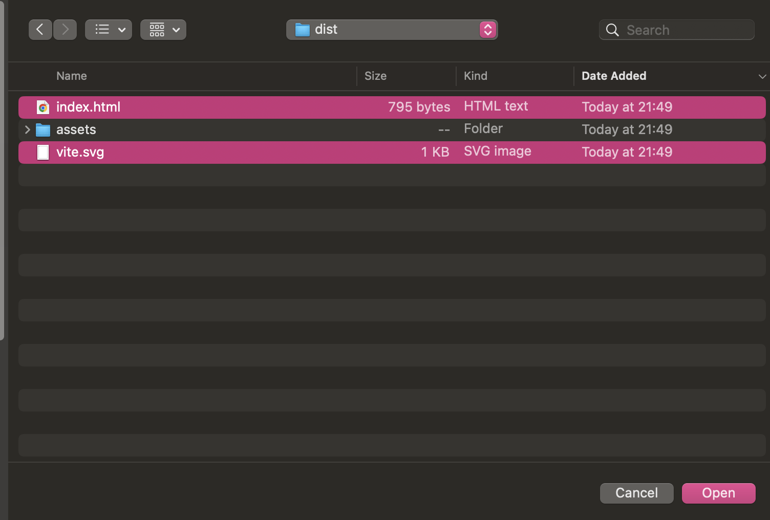 Upload files
